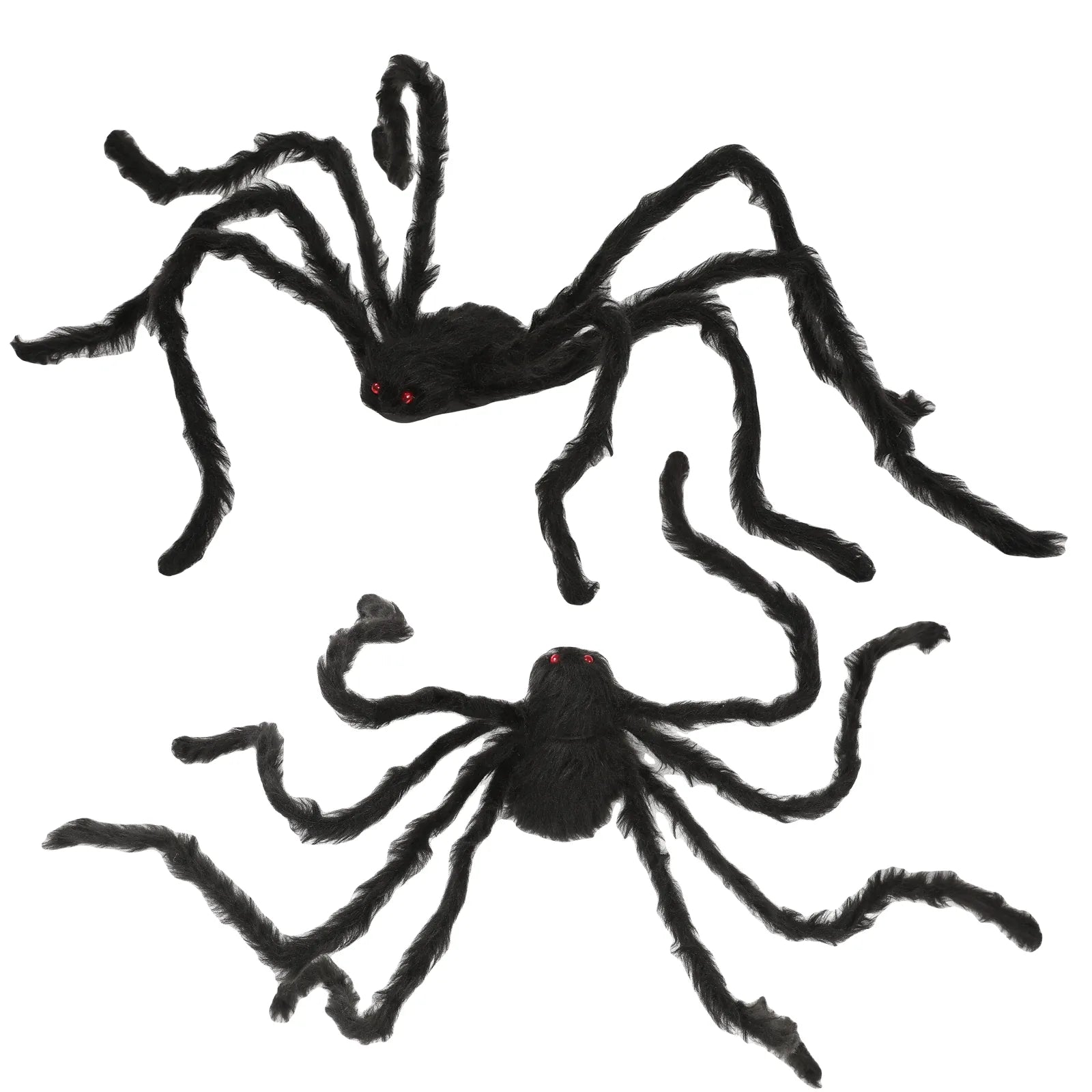 Back view of the 75cm black spider decorations four-pack, showing the rear shape and visible construction.