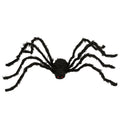 Front view of the 75cm black spider decorations four-pack, showing its overall shape and visible design.
