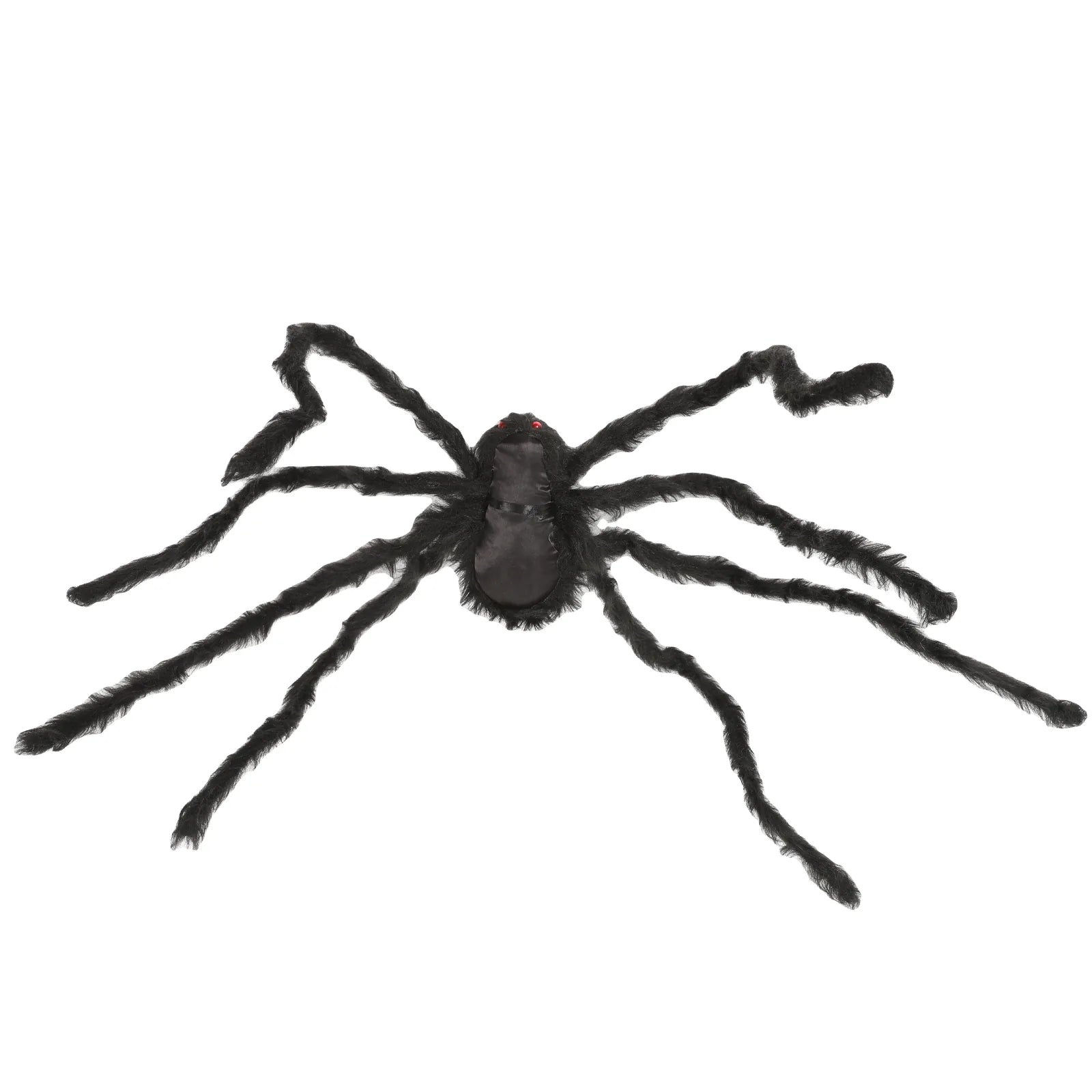 Side view of the 75cm black spider decorations four-pack, showing its profile and visible construction details.