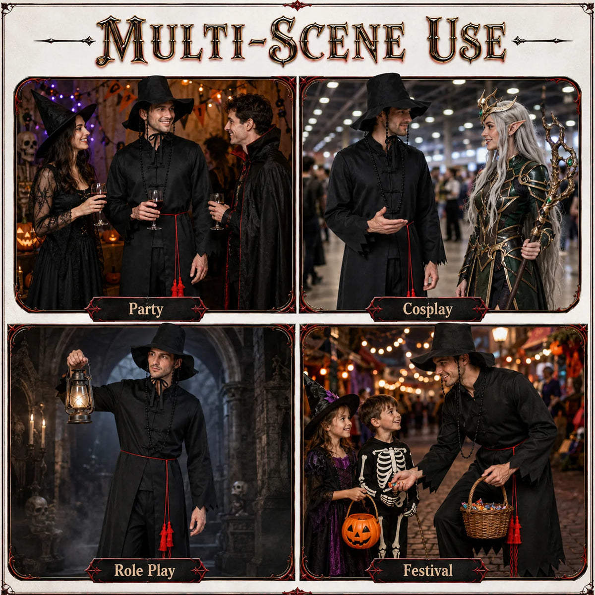 Adult demon hunter costume styled for stage and party scenes.