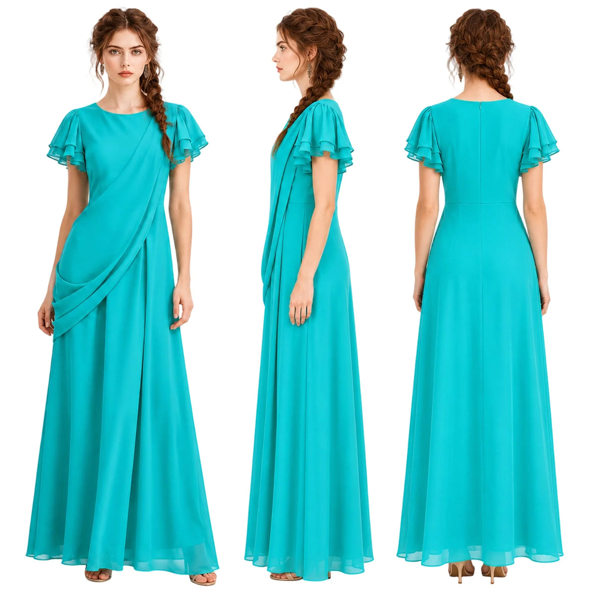 Full-length view of the adult Statue of Liberty costume