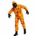 Adult yellow hazmat costume front standing pose