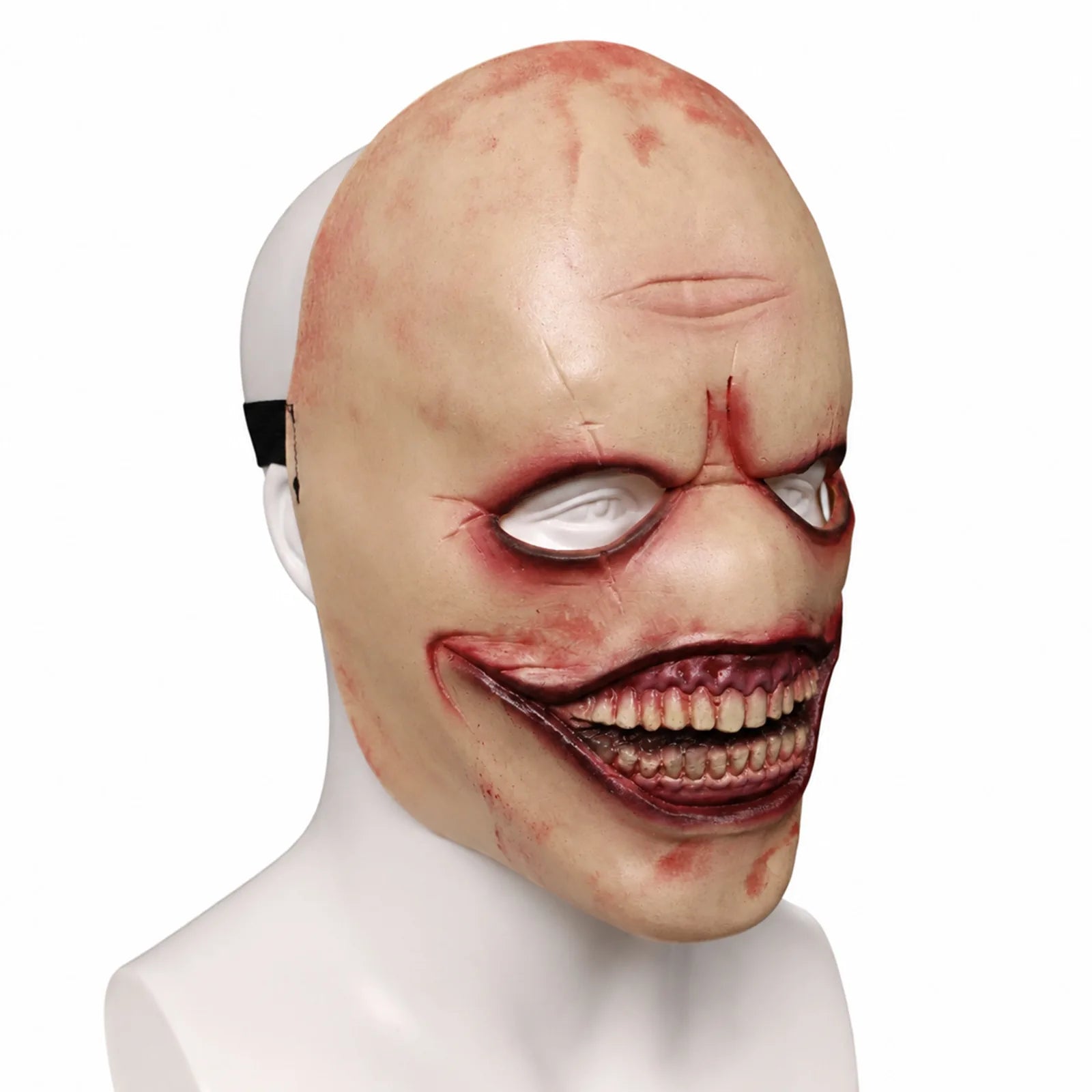 Bald Grinning Horror Mask, front product view