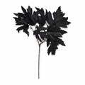 Black artificial maple leaf decor stem for gothic Halloween party table decoration or floral arrangement