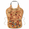 Bloody skeleton horror apron shown from the front with textured body and skull details.