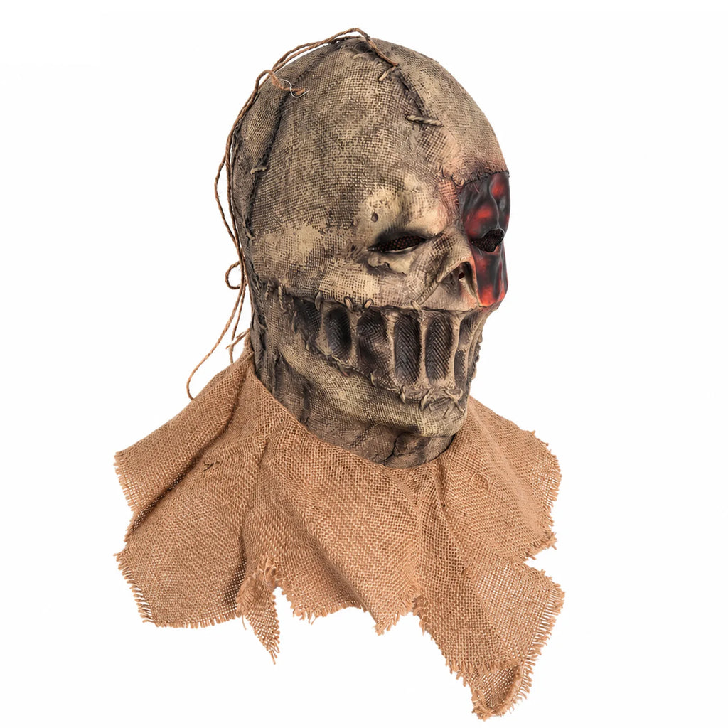 Burlap Clown Full-Head Mask, front product view