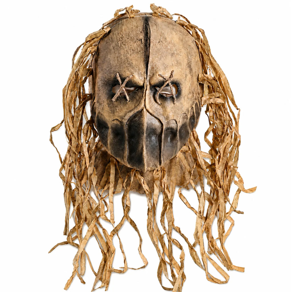 Burlap Scarecrow Full-Head Mask, front product view