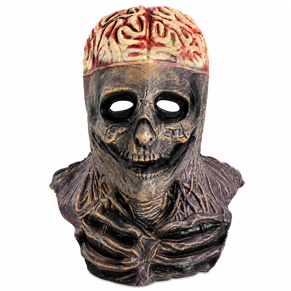 Exposed Brain Skull Mask, front product view