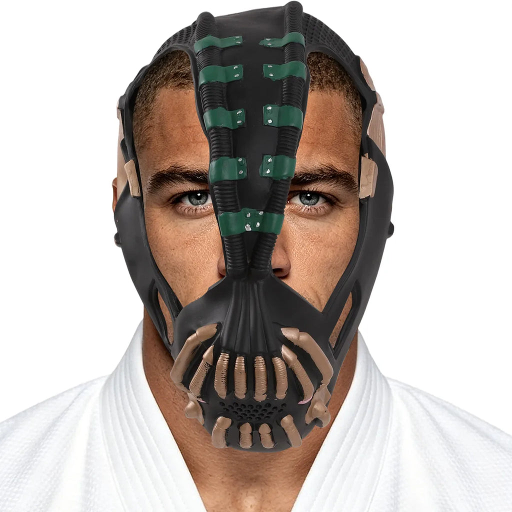 Multiple views show the curved frame and molded details of the costume mask.