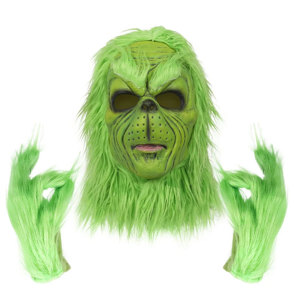 The full offer shows one green character mask with long hair and matching gloves.