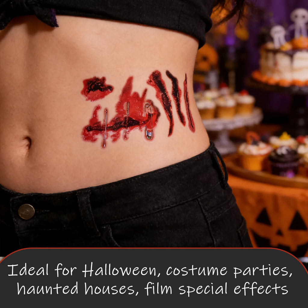 Feature graphic for the halloween scar temporary tattoos 10 sheets, highlighting visible design details and intended use.