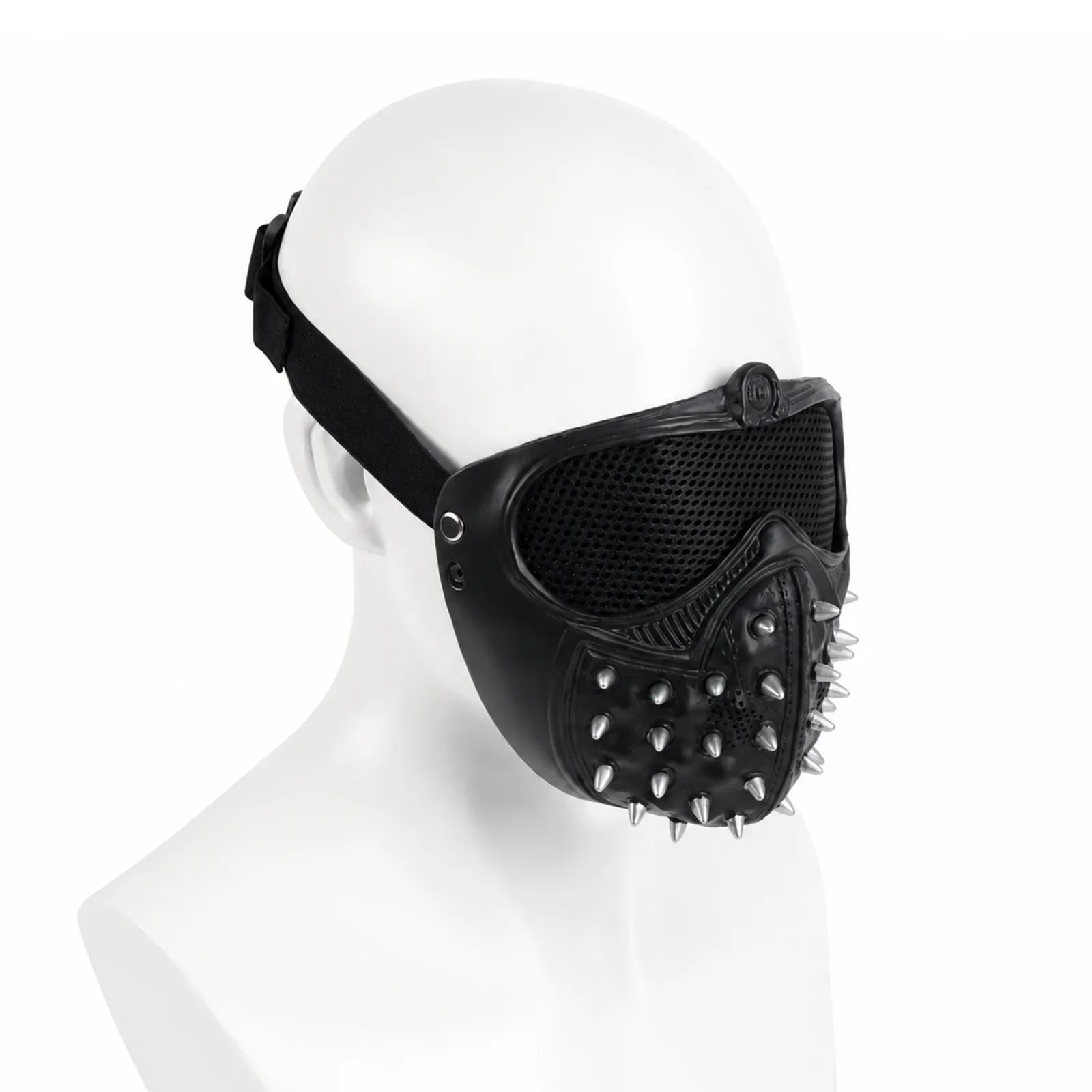 Light-Up Black Watchdog Mask, front product view