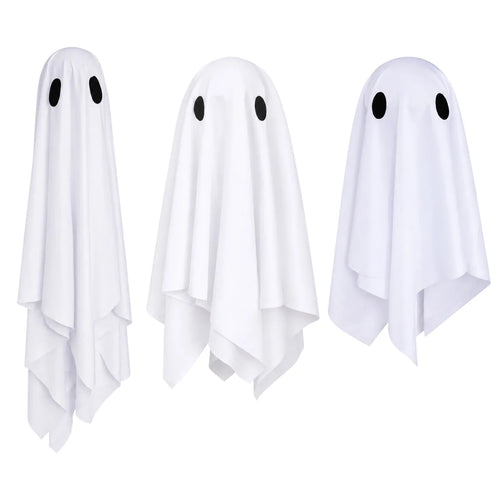 Front view of the light up ghost hanging set, showing its overall shape and visible design.