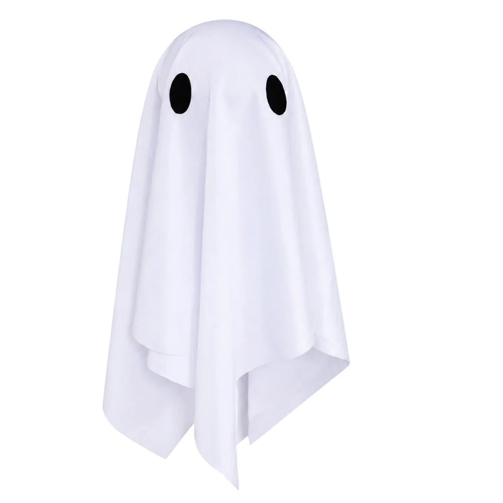 Multiple-angle view of the light up ghost hanging set, showing its shape from different sides.