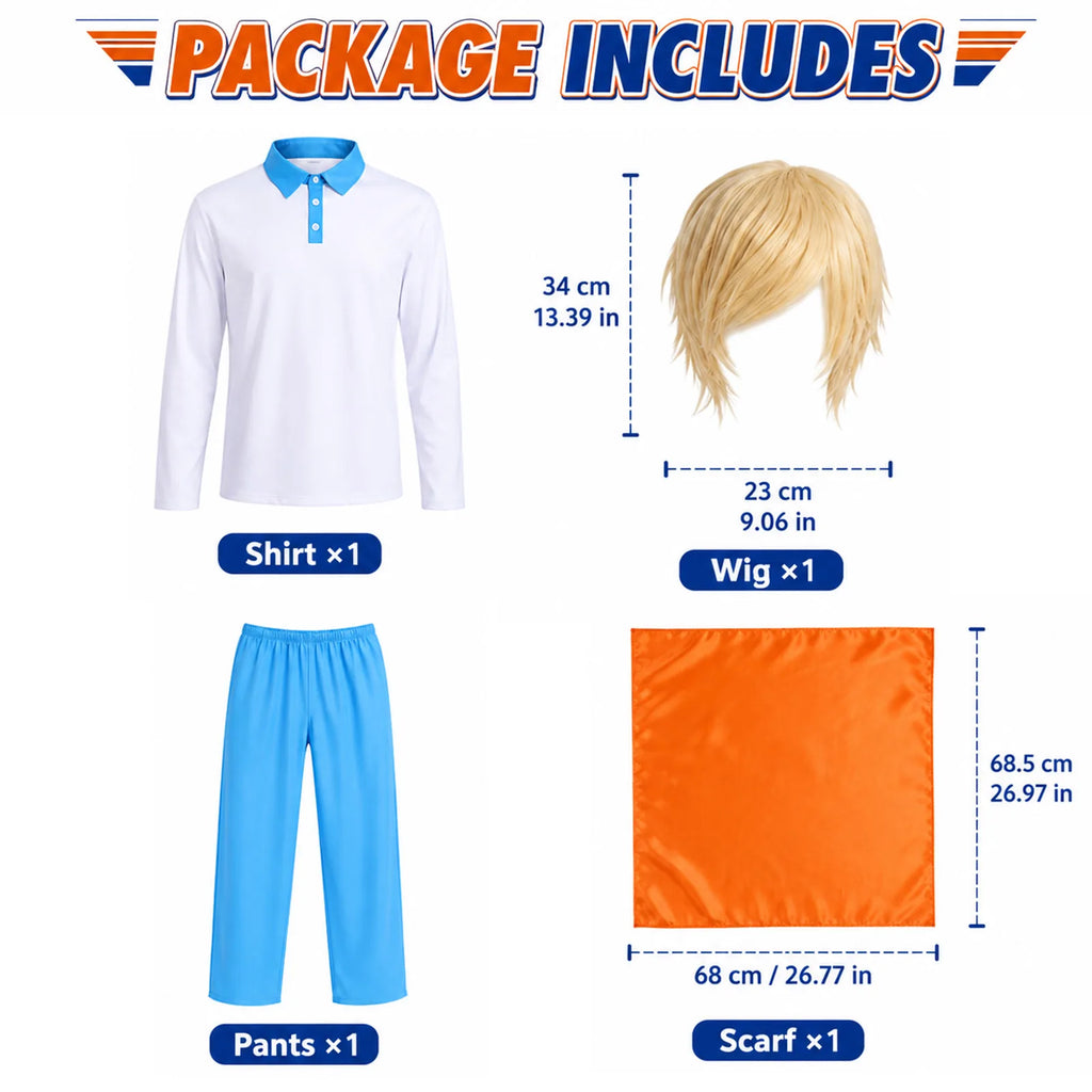 Mystery solver costume set contents and accessory measurements