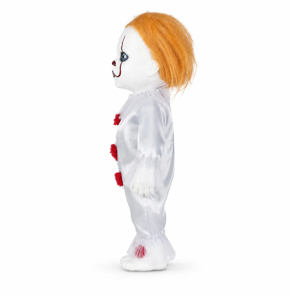 Back view of the orange hair horror clown figurine, showing the rear shape and visible construction.