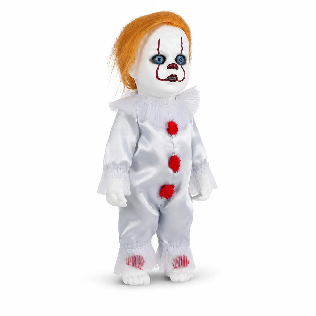 Multiple-angle view of the orange hair horror clown figurine, showing its shape from different sides.