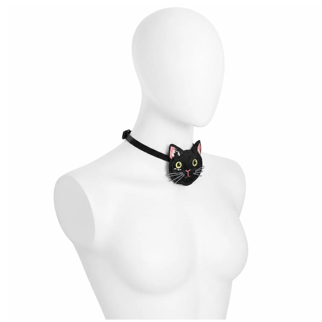 Styled view of the owl embroidered necktie, showing how the item appears in use.
