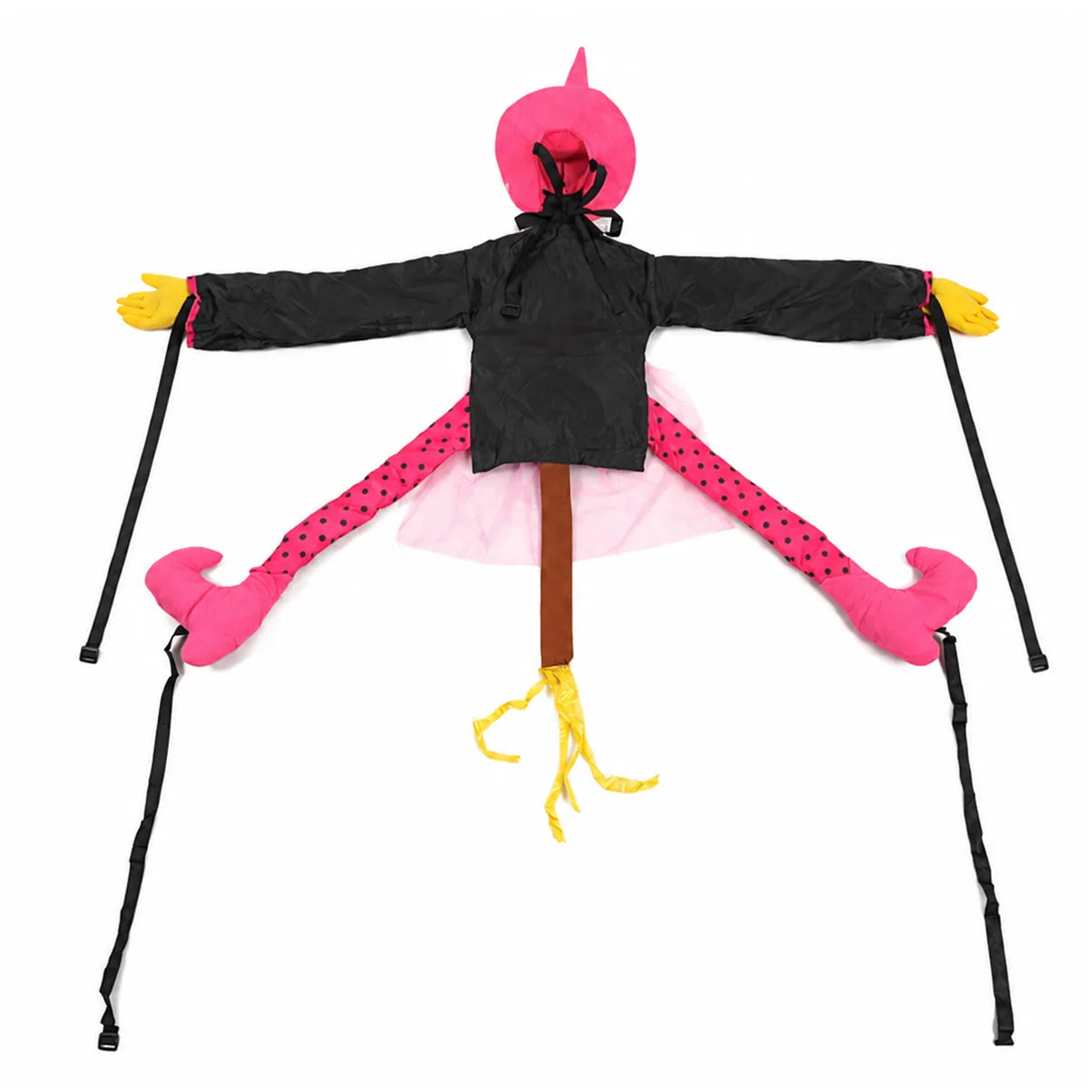Back view of the pink princess tree hugging witch, showing the rear shape and visible construction.