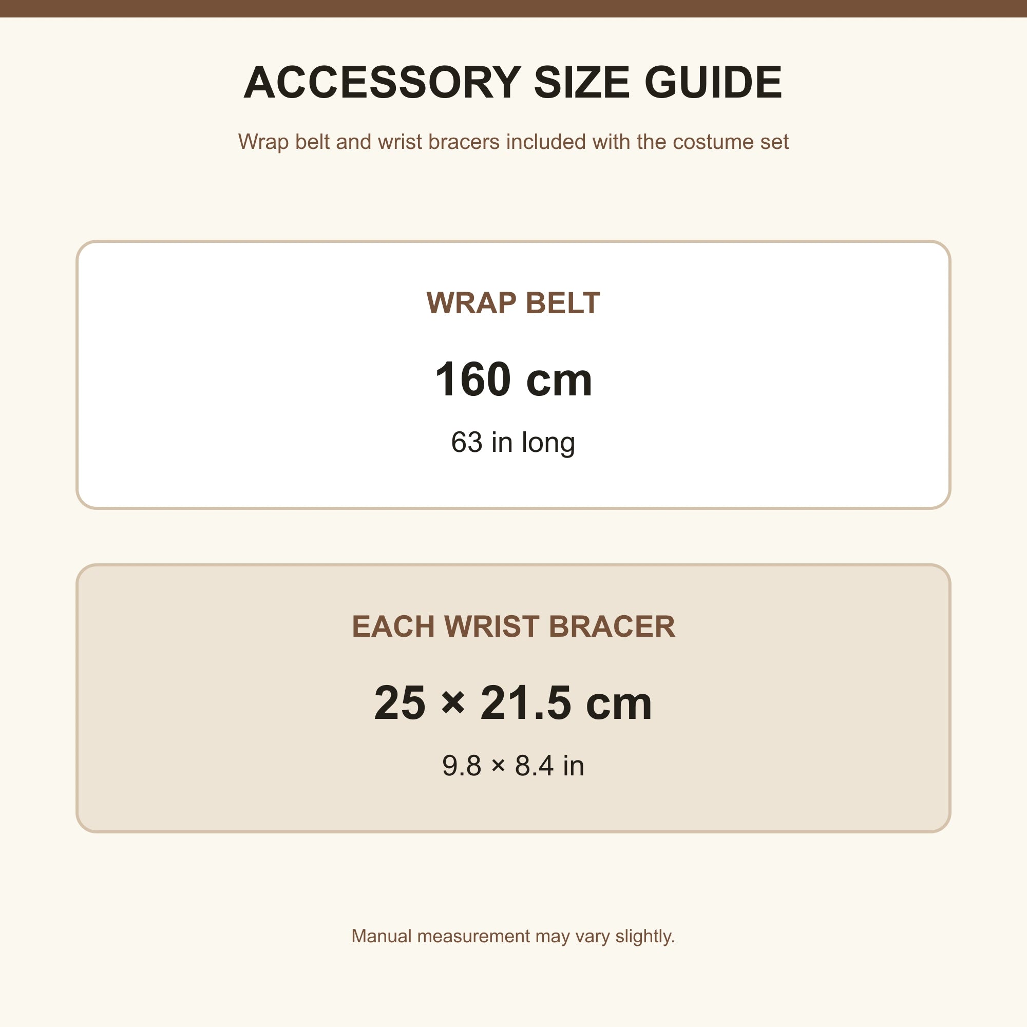 Pirate costume wrap belt and wrist bracer measurements