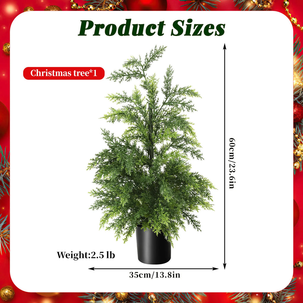 The size graphic gives the 60 cm tree dimensions, weight and one-tree quantity.