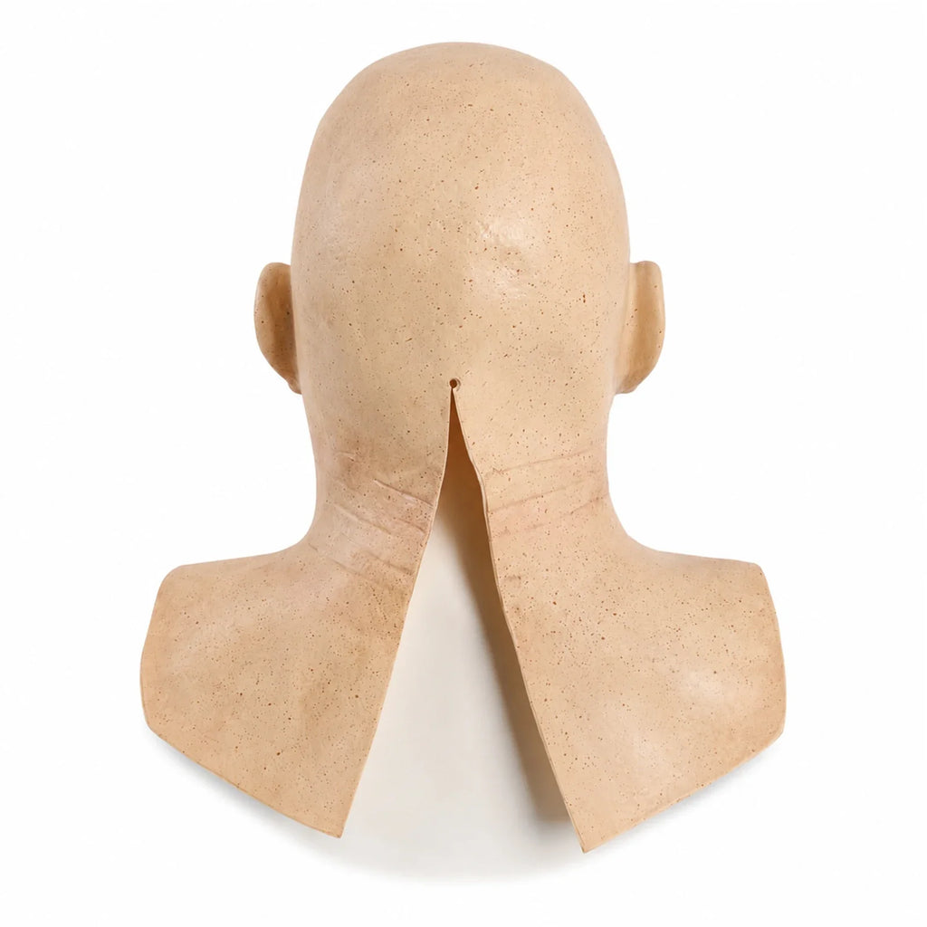 Side and rear views of the Bald Old Man Full-Head Mask
