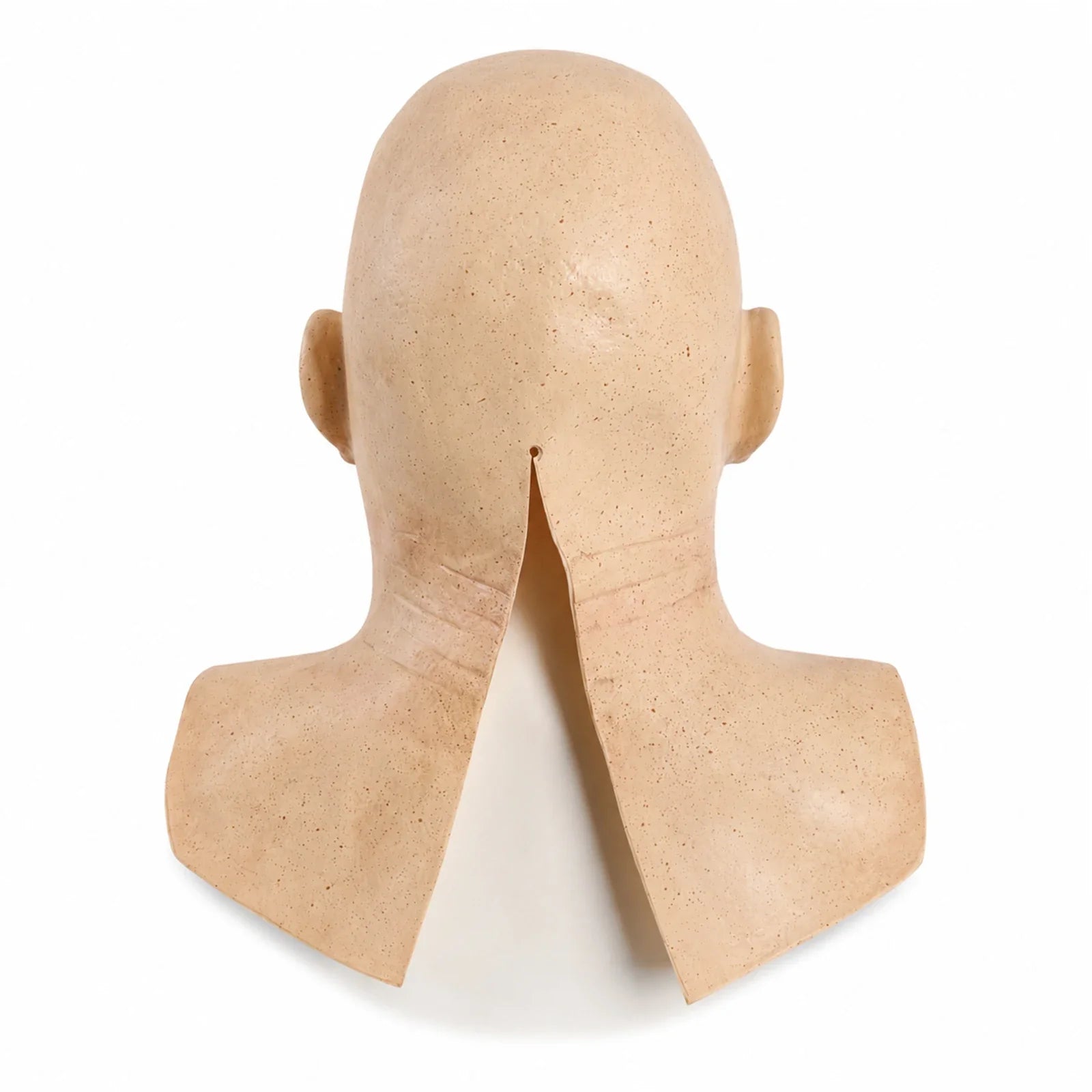 Side and rear views of the Bald Old Man Full-Head Mask