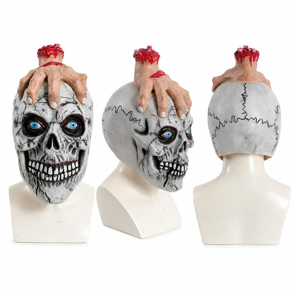 Additional wearing angles of the Clawing Hand Skull Mask