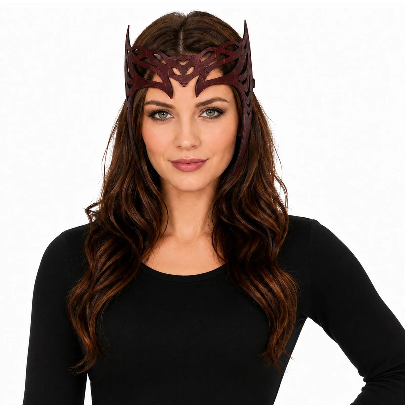 Second clean-background view of the Crimson Witch Crown Headpiece