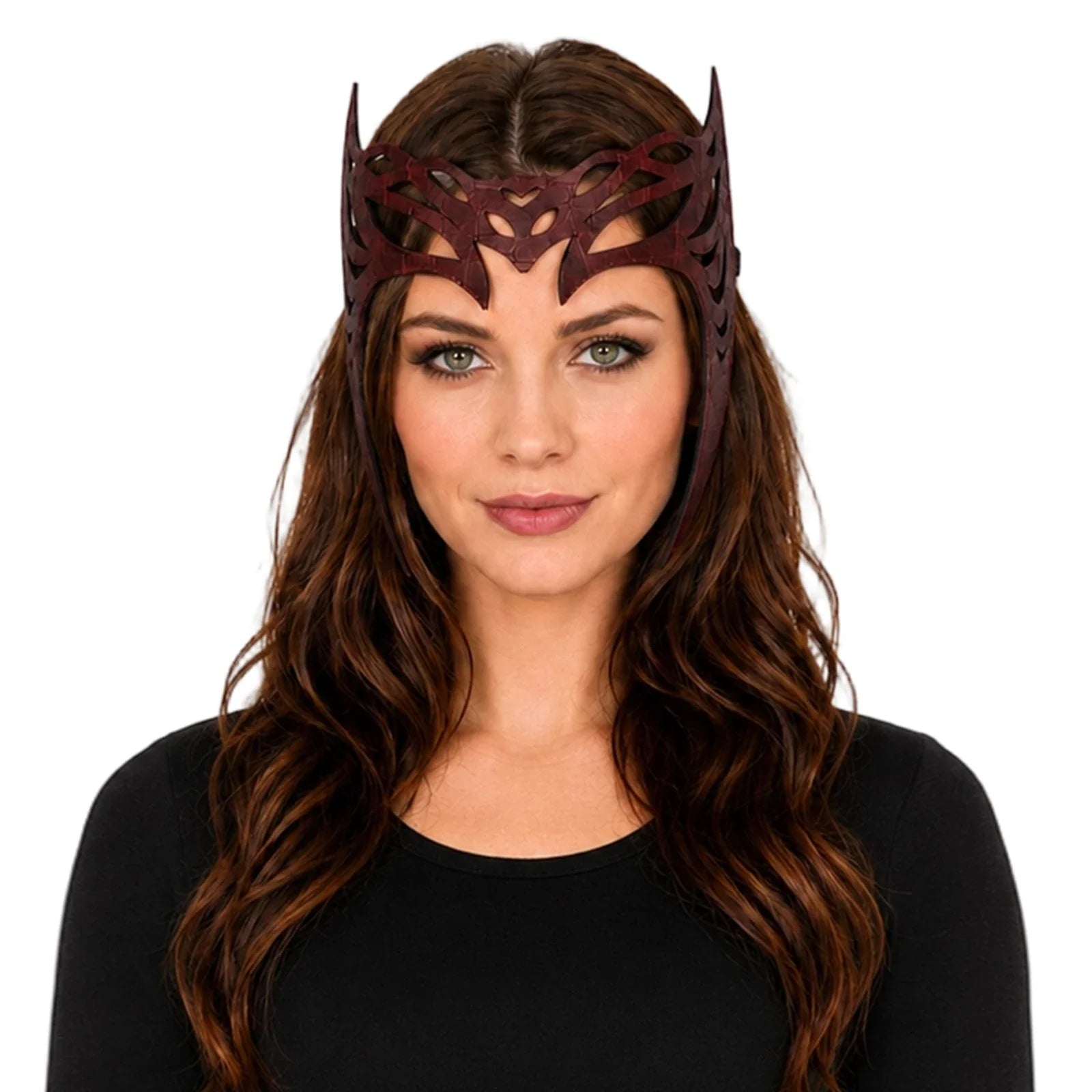 Additional clean-background view of the Crimson Witch Crown Headpiece