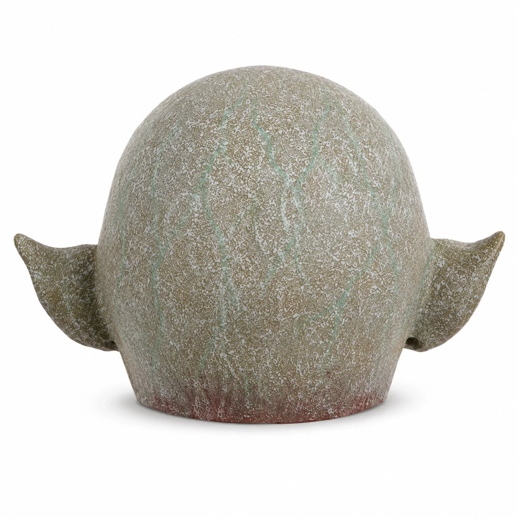Additional wearing angles of the Gray Mouthless Alien Mask