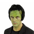 Alternate front view of the Green Monster Half-Face Headpiece with Wig on a clean background