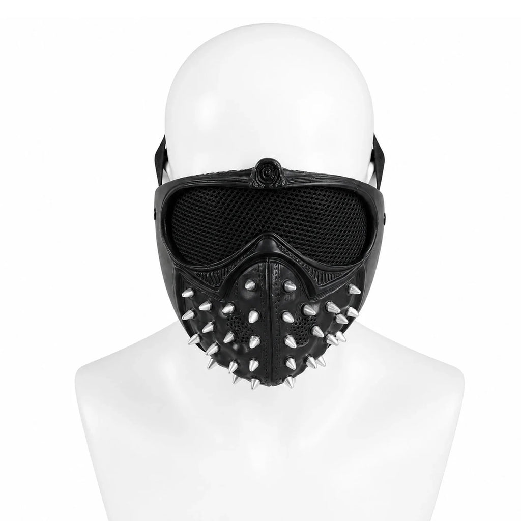 Side and rear views of the Light-Up Black Watchdog Mask