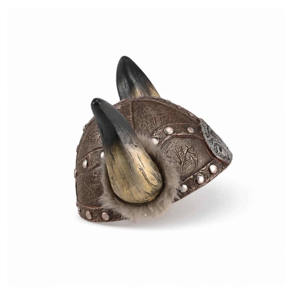 Side and rear views of the Viking Horned Costume Hat