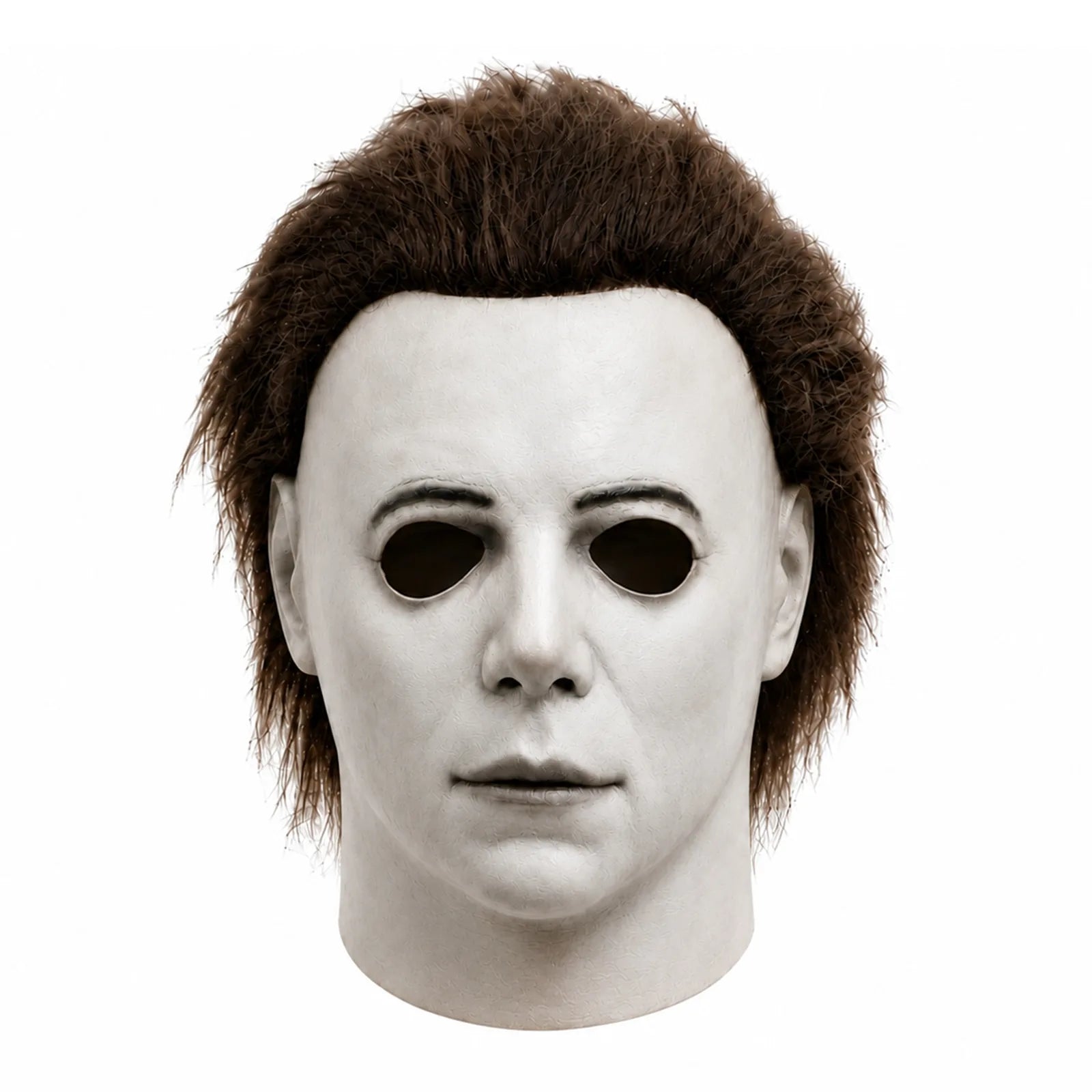 White Blank-Face Slasher Mask, front product view