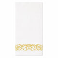 White paper napkin with gold damask border design for gothic Halloween party, wedding, or elegant table decor