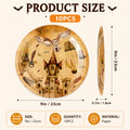 9 inch wizard castle themed paper plates with owl and fantasy castle design for kids birthday party tableware