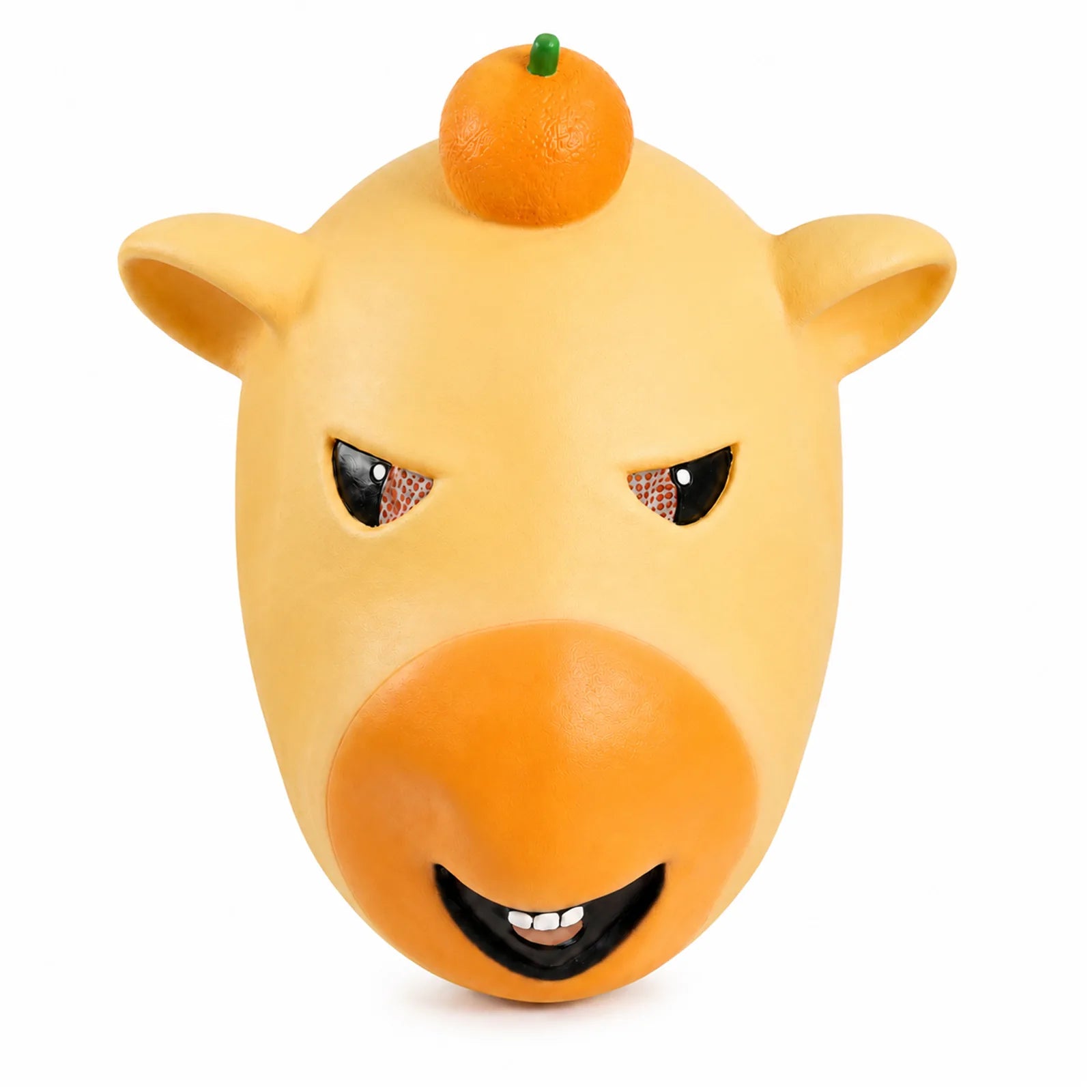 Yellow Cartoon Animal Full-Head Mask, front product view