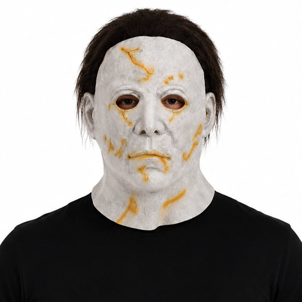 Yellow Scarred Slasher Mask, front product view