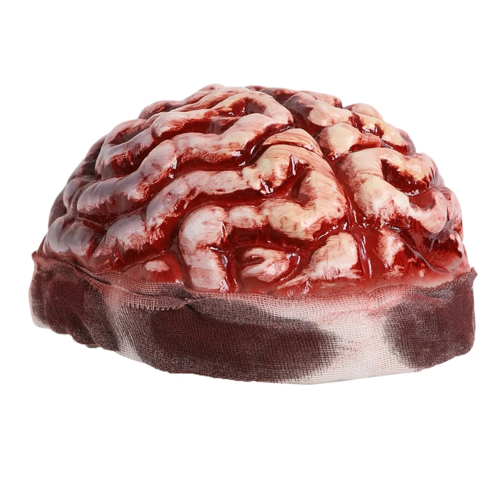 Multiple-angle view of the zombie exposed brain hat, showing its shape from different sides.